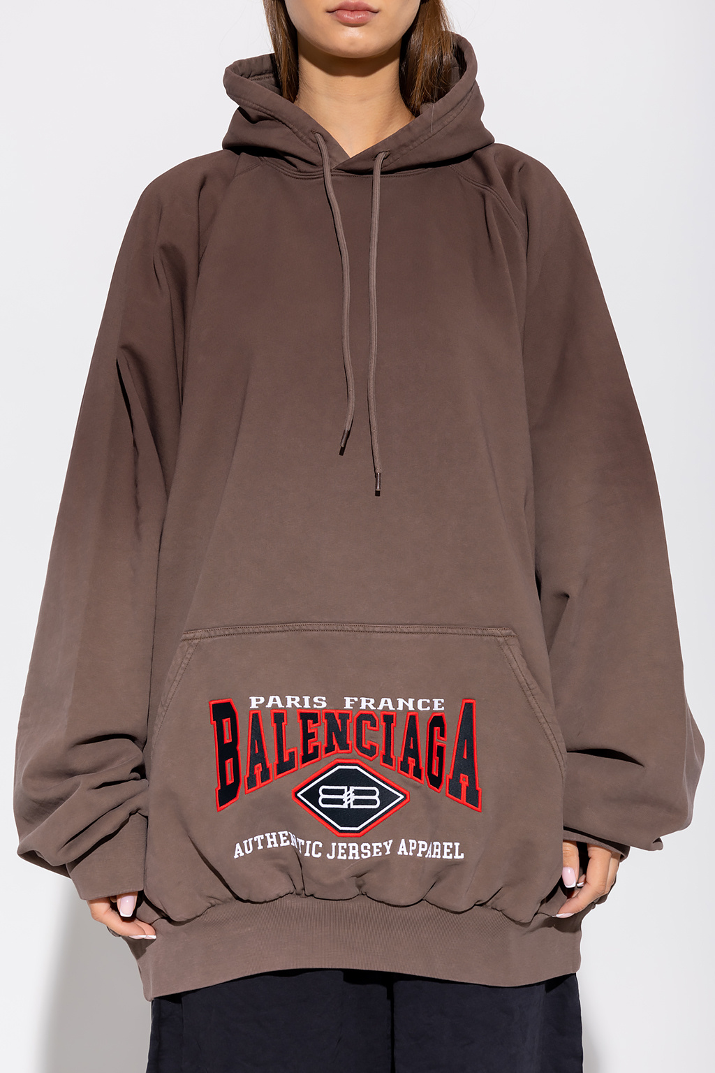 Balenciaga sweatshirt womens sales brown